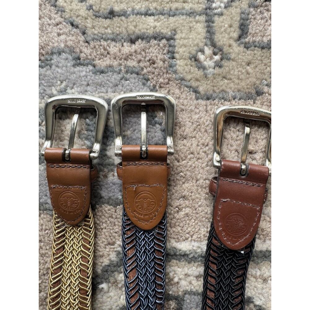 Torino Men’s / Women’s Weaved Leather Belt Bundle USA Made/ Italian Leather